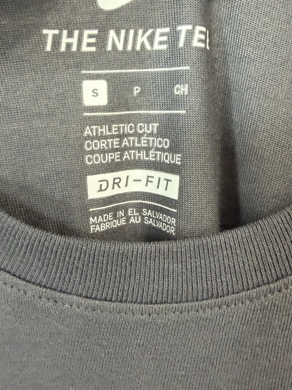 Nike Dri-FIT Just Do It Men’s T-Shirt Gray Size S Athletic Cut